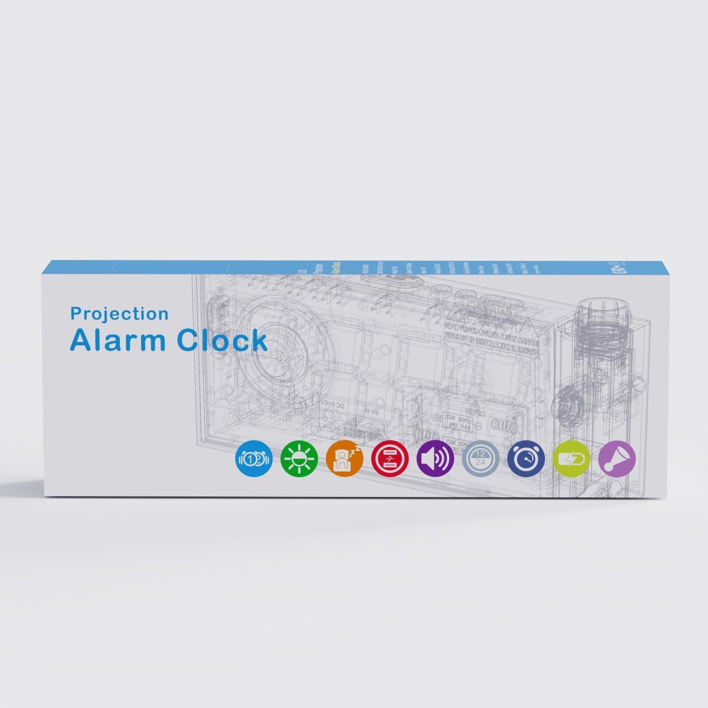 Digital Projection Alarm Clocks for Bedrooms - Large LED Display, 180Β° Rotatable Projector, 5-Level Dimmer,Usb Charger,Battery Backup,Loud Dual Alarms for Kids Elderly,Heavy Sleepers,Snooze,12/24H,Dst