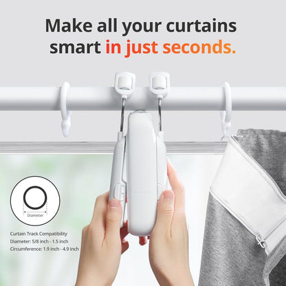 Automatic Curtain Opener - Bluetooth Remote Control Smart Curtain with App/Timer, Upgraded High-Performance Motor, Add  Hub to Work with Alexa, Google Home, Homekit (Curtain 3, Rod)