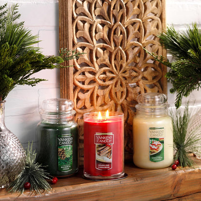 Balsam & Cedar 22oz Single Wick Candle, 110+ Hour Burn Time, Ideal Holiday Gift